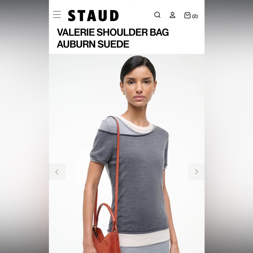 STAUD Suede Valerie Bag - Auburn - Price Firm - Picture 16 of 16